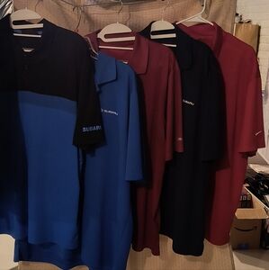 5 Men's XL Subaru Polo shirts